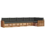 vidaXL Ensemble de canapés d'extérieur 6 pc Naturel et Anthracite