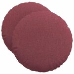 vidaXL Coussins de siège 2 pc Tissu Bordeaux Ø50 x 19 cm