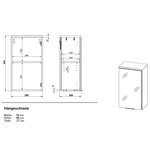 Germania armoire murale de salle de bain gw-pescara blanc et graphite