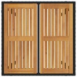 Ensemble de salle à manger de jardin 5 pièces vidaXL en poly rotin noir acacia