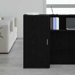 vidaXL Armoire de rangement Noir 50x45x103 5 cm Bois d'ingénierie