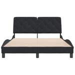 vidaXL Cadre de lit avec tête de lit Noir 140x190 cm Velours