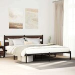 vidaXL Cadre de lit sans matelas avec tête de lit 180x200 cm