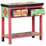 vidaXL Table console Multicolore 80 x 35 x 76 cm Bois d'ingénierie