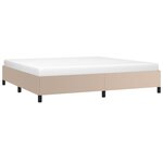 vidaXL Cadre de lit sans matelas cappuccino 200x200 cm similicuir