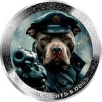 Pièce de monnaie en Argent 1000 Francs g 31.1 (1 oz) Millésime 2025 AI-Nimals POLICE DOG AI-NIMALS (PRÉCOMMANDE)