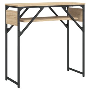 vidaXL Table console avec étagère chêne sonoma 75x30x75 cm