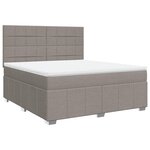 vidaXL Sommier à lattes de lit avec matelas Taupe 180x200 cm Tissu