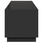 vidaXL Table basse avec LED infini noir 90x50x50 cm