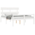 vidaXL Lit pour personne âgée sans matelas blanc 160x200cm bois massif