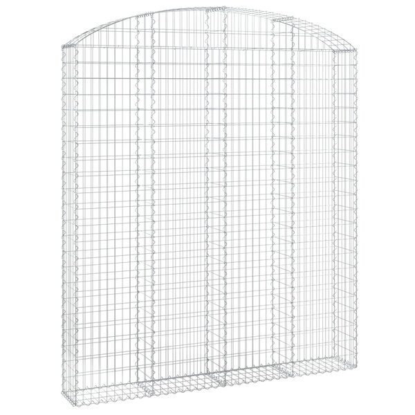 vidaXL Panier de gabions arqué 200x30x220/240 cm Fer galvanisé