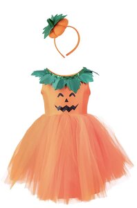 robe de princesse citrouille avec coiffe 2-3 ans