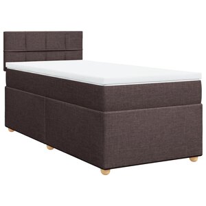 vidaXL Sommier à lattes de lit avec matelas Marron foncé 90x200 cm
