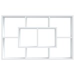 vidaXL Étagère murale Blanc brillant 85x16x52 5 cm Bois d'ingénierie