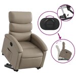 vidaXL Fauteuil inclinable Cappuccino Similicuir