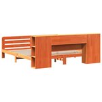 vidaXL Cadre de lit sans matelas cire marron 200x200cm bois pin massif