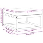 vidaXL Pouf d'Extérieur Bois d'Acacia Massif Naturel