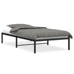 vidaXL Cadre de lit métal sans matelas noir 100x200 cm
