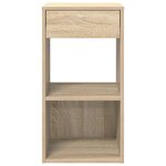 vidaXL Tables de chevet avec tiroir 2 Pièces chêne sonoma 35x34x66 5 cm