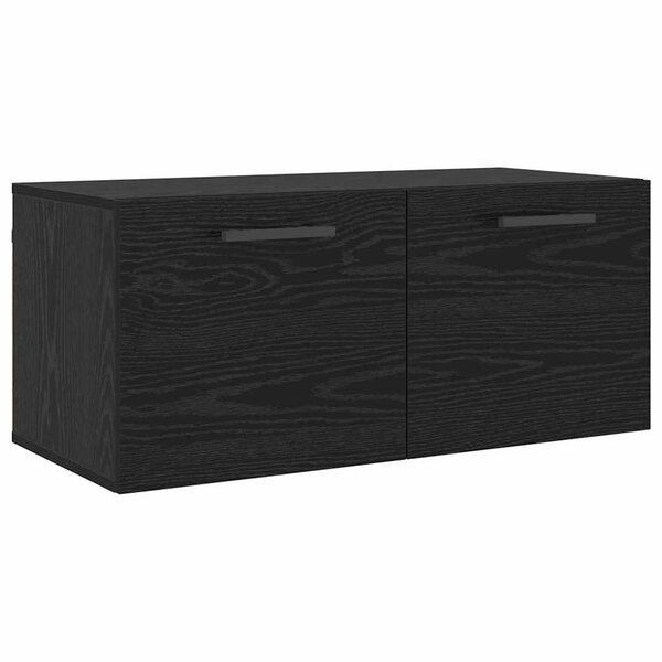 vidaXL Meuble mural Chêne noir 80 x 36.5 x 35 cm Bois d'ingénierie