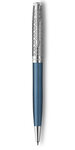 PARKER Sonnet Premium Stylo bille  métal et laque Bleu  Recharge noire pointe moyenne  Coffret cadeau
