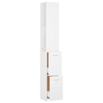 vidaXL Armoire de salle de bain blanc 25x26 5x170 cm bois d'ingénierie