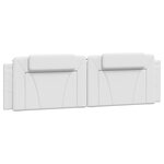 vidaXL Coussin de tête de lit blanc 180 cm similicuir