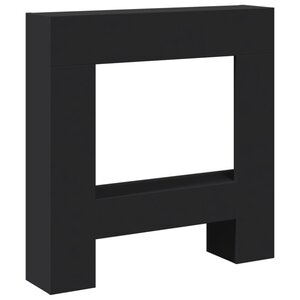 VidaXL Cadre de cheminée noir 81x18x82 cm bois d'ingénierie