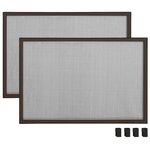 vidaXL Moustiquaire extensible pour fenêtres Marron (75-143)x50 cm