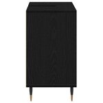 vidaXL Cabinet de salle de bain avec porte Chêne noir 80 x 33 x 60 cm
