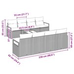 vidaXL Ensemble de Canapés 7 Pièces Marron et rouge polyrotin