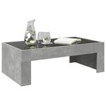 vidaXL Table basse avec LED infini gris béton 90x50x30 cm