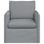 vidaXL Canapé Gris clair 195 x 82 x 85 cm tissu