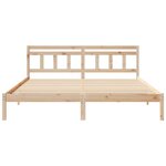 vidaXL Cadre de lit avec tête de lit Marron Bois de pin