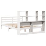 vidaXL Lit bibliothèque sans matelas blanc 120x200 cm bois pin massif