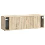 vidaXL Meuble TV mural Chêne Sonoma 98 x 31 x 30 cm Bois d'ingénierie
