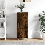 vidaXL Buffet Chêne fumé 34 5x34x90 cm Bois d'ingénierie