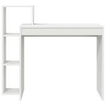 vidaXL Bureau avec étagère Blanc 100 x 40 x 90 cm Bois d'ingénierie