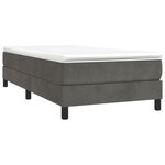 vidaXL Sommier à lattes de lit et matelas Gris foncé 90x190 cm Velours