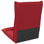 vidaXL Fauteuil de sol ajustable Bordeaux Simili cuir