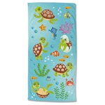Good morning serviette de plage turtles 75x150 cm multicolore