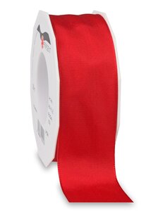Ruban de soie acetat laitonné lyon 25-m-rouleau 40 mm rouge