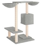 vidaXL Arbre à chat avec griffoirs gris clair 82 cm