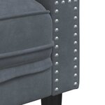 vidaXL Ensemble de Canapés 3 Pièces Gris foncé Velours