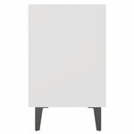vidaXL Tables de chevet avec pieds en métal 2 Pièces blanc 40x30x50 cm