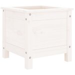 vidaXL Jardinière blanc 40x40x39 cm bois massif de pin