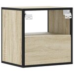 vidaXL Tables de chevet murales 2 Pièces chêne sonoma 40x31x39 5 cm