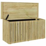 vidaXL Boîte de Rangement de Jardin Marron 119 x 44 x 58.5 cm