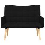 vidaXL Sofa 2 places Noir 115 x 61 x 87 cm Tissu