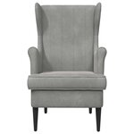 vidaXL Fauteuil Gris clair Velours